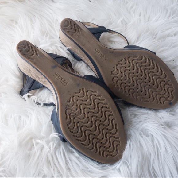 GEOX Respira Roxy Wedge Women's Blue Leather - Picture 8 of 13